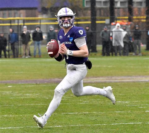 Holy Cross beats Georgetown 31-10 on Saturday to clinch at least a share of the Patriot League title